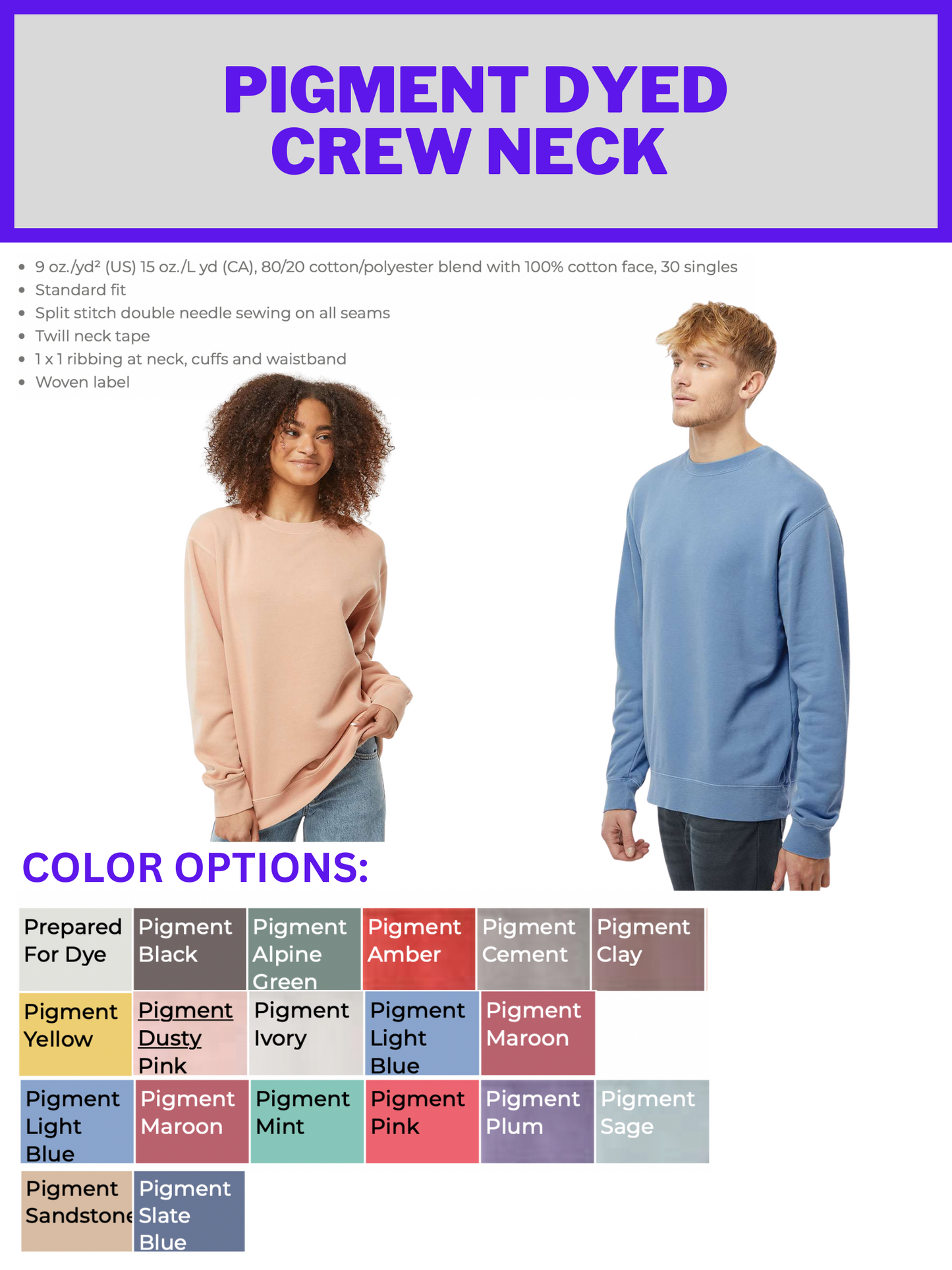 Unisex Crew Necks (Embroidered) - BRNDURNAME