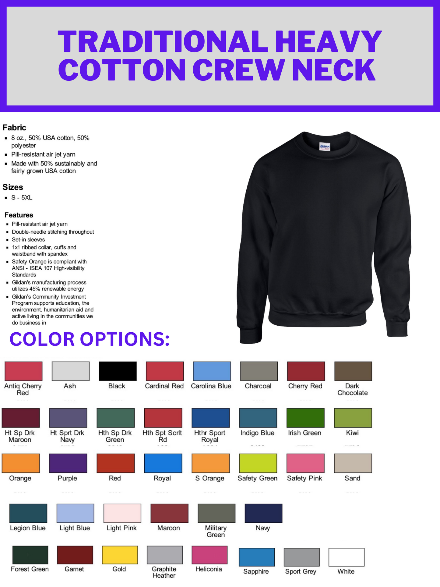 Unisex Crew Necks (Embroidered) - BRNDURNAME