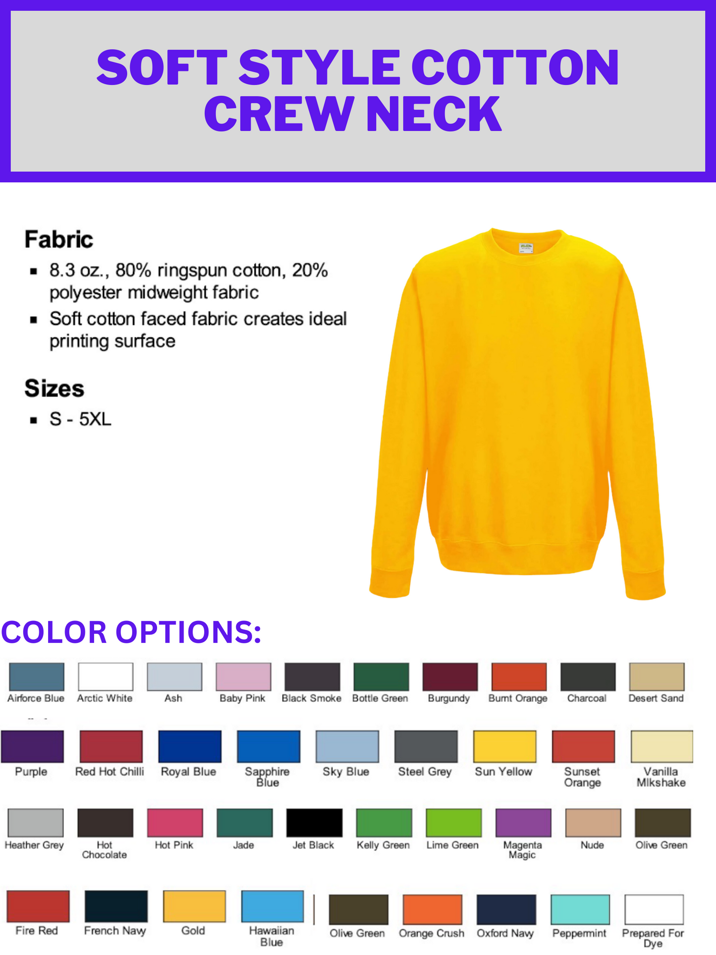 Unisex Crew Necks (Embroidered) - BRNDURNAME