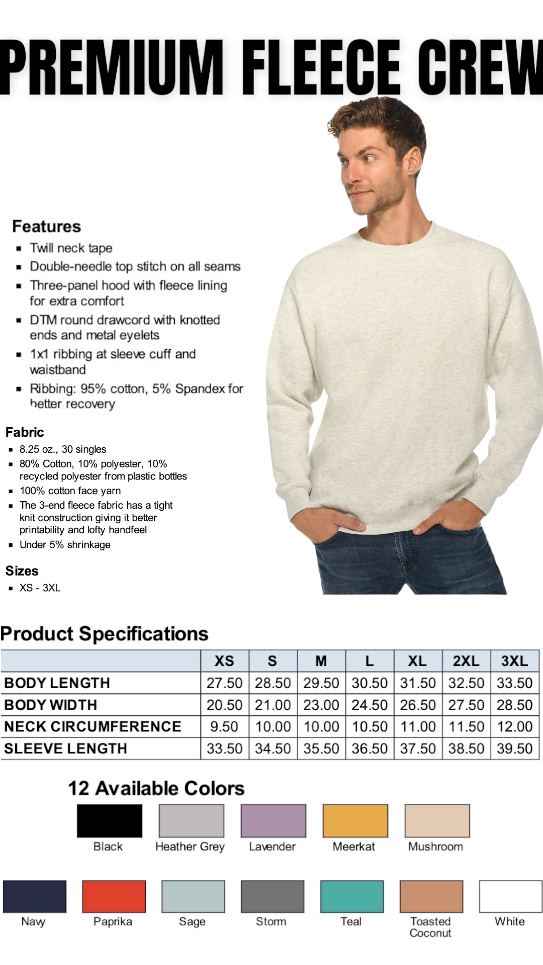 Unisex Crew Necks (Embroidered) - BRNDURNAME