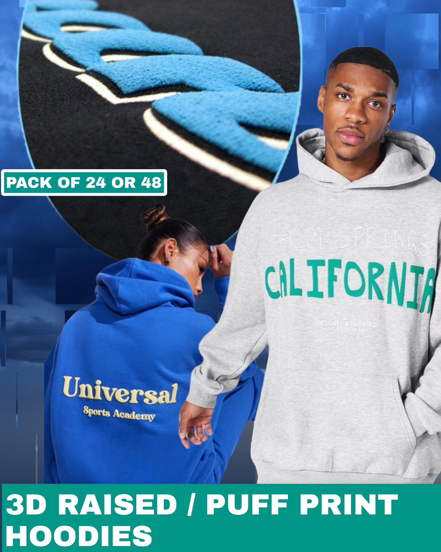 *Special* 3D Puff Printed Sweatshirts & Hoodies - BRNDURNAME
