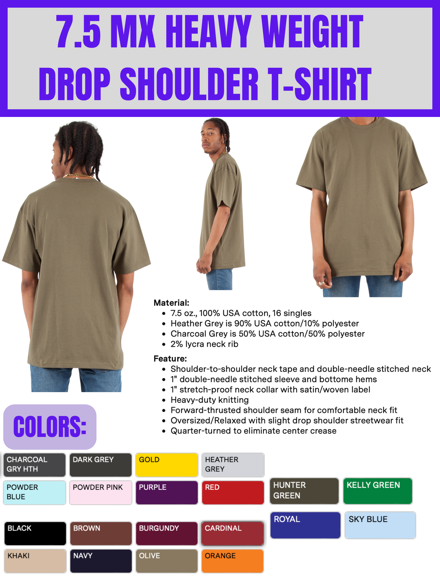 Shaka, Boxy Fit Shirts (Screen Printed) - BRNDURNAME