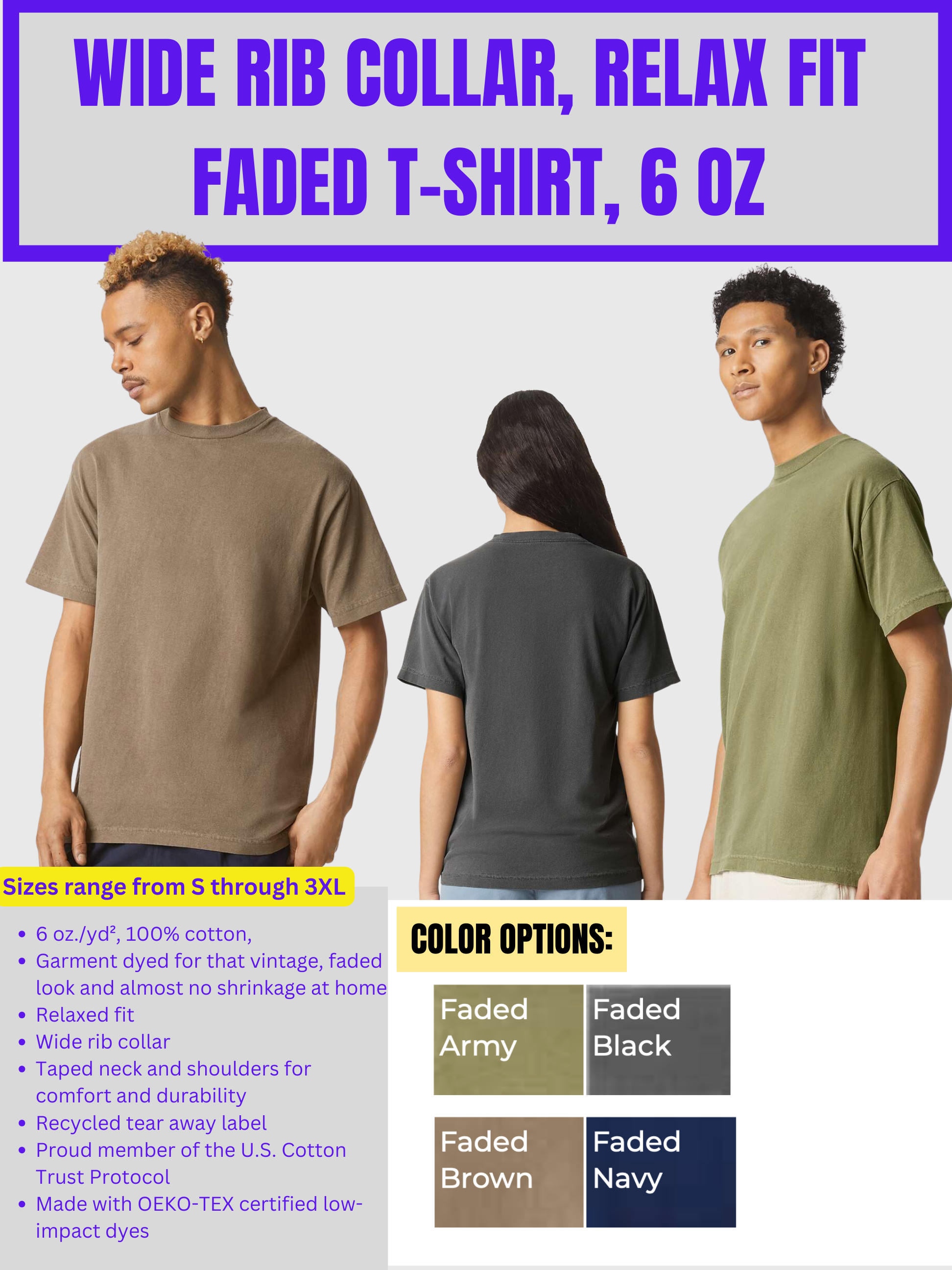Heavy Weight & Urban Style T-Shirts (Screen printed) - BRNDURNAME