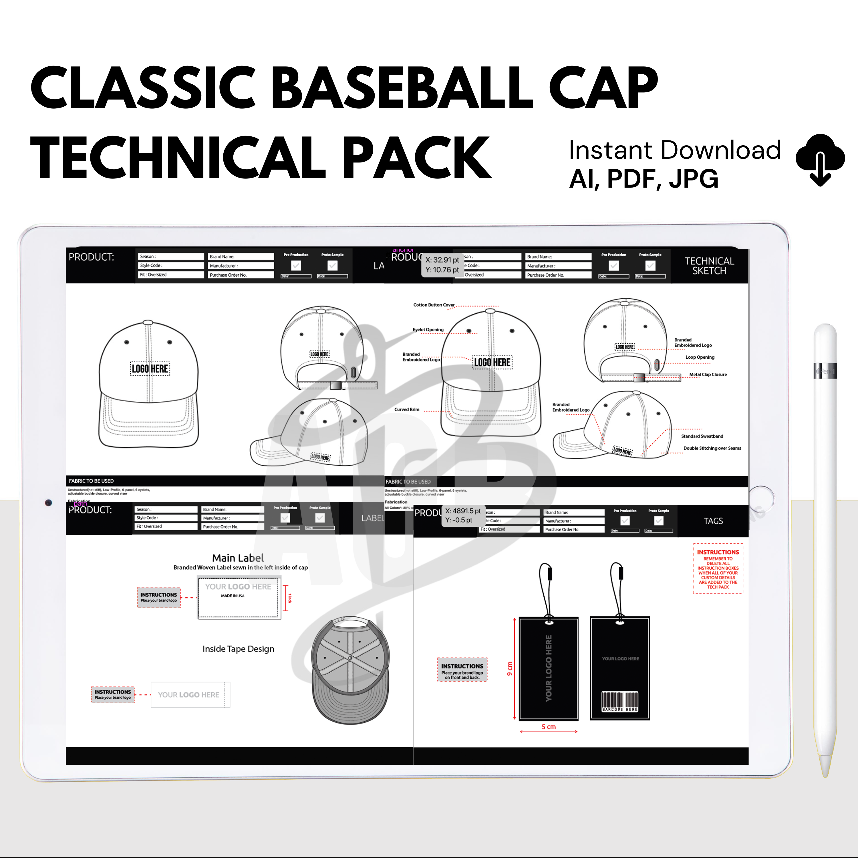 Baseball Cap Tech-Pack