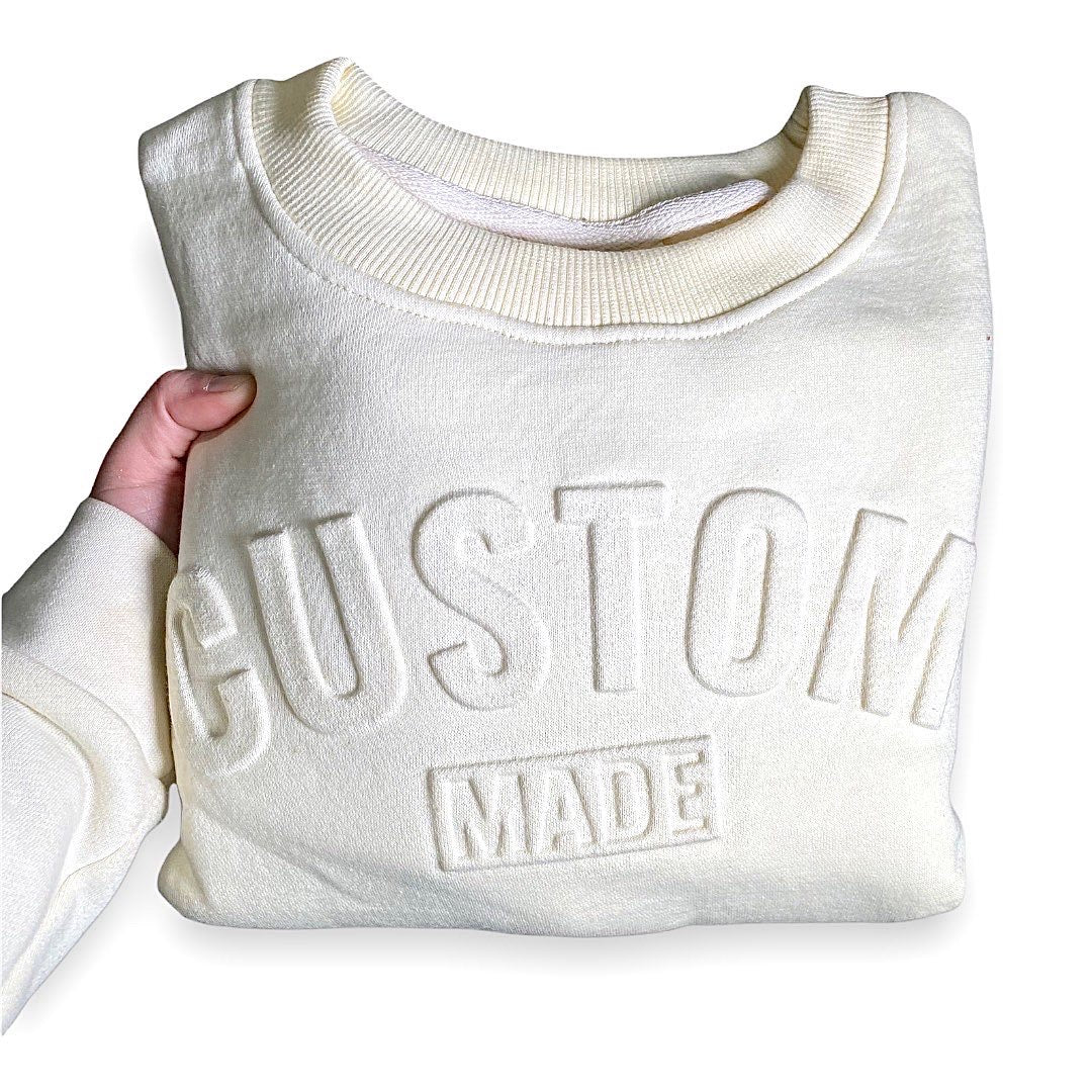 Custom Emboss crewnecks - BRANDURNAME.COM