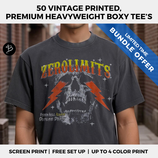 50 Vintage Print T-shirts