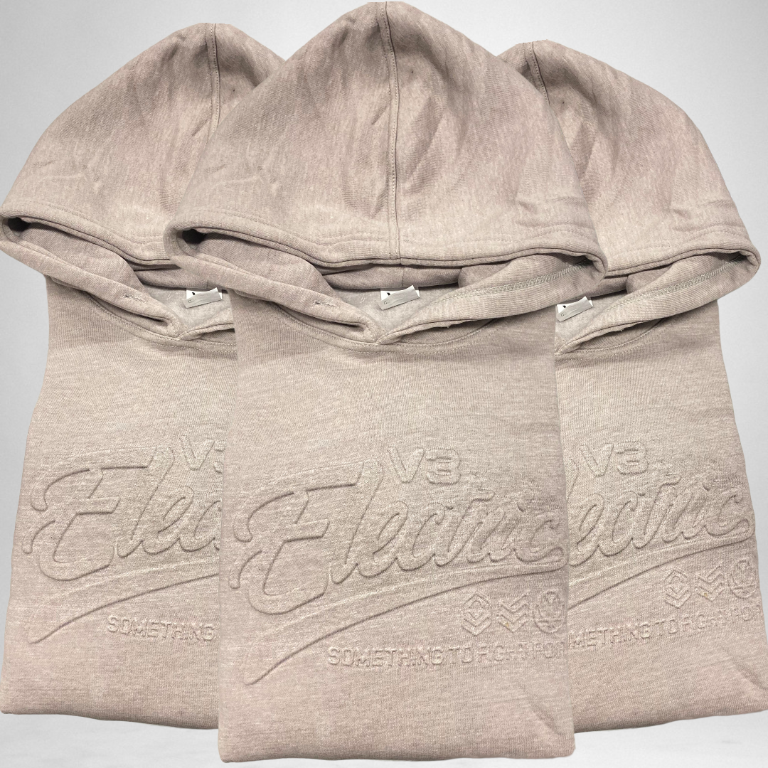 Custom emboss printing for hoodies - BRANDURNAME