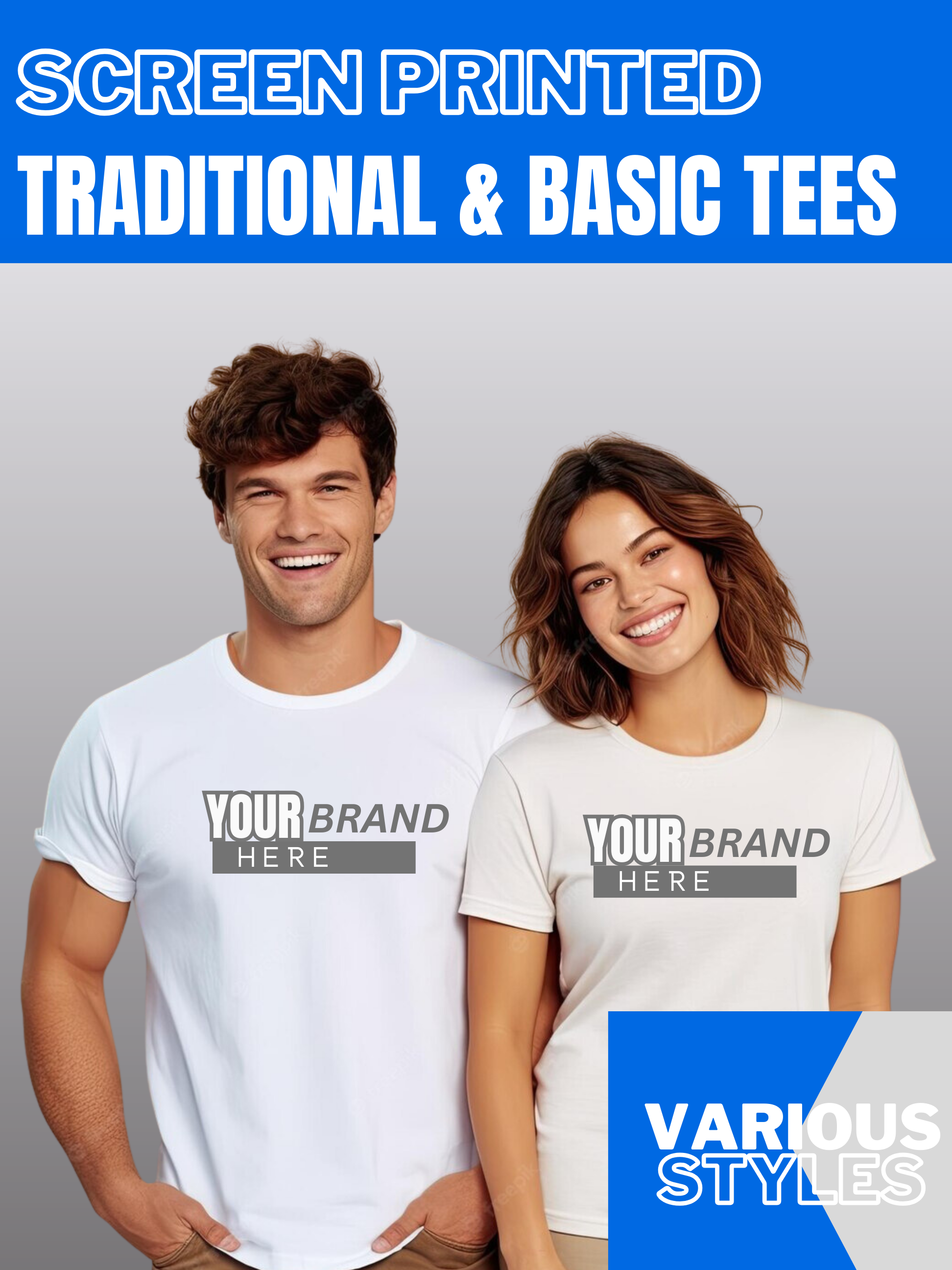 Classic & Everyday T-shirts (Screen Printed) - BRNDURNAME