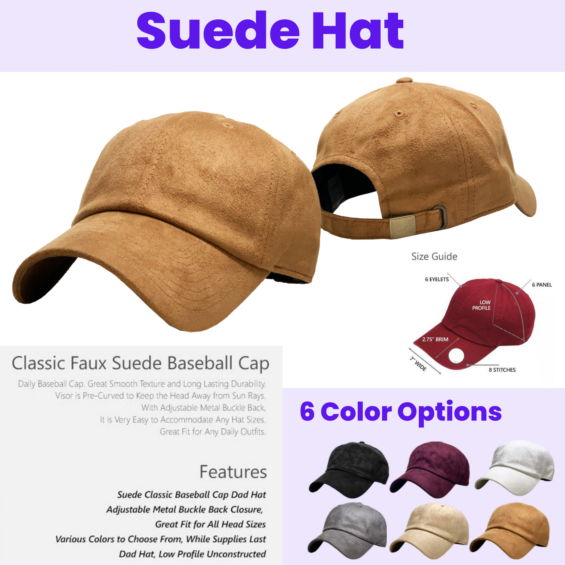 Custom Suede Hats, Suade hat, Suede baseball cap, Suede dad hat