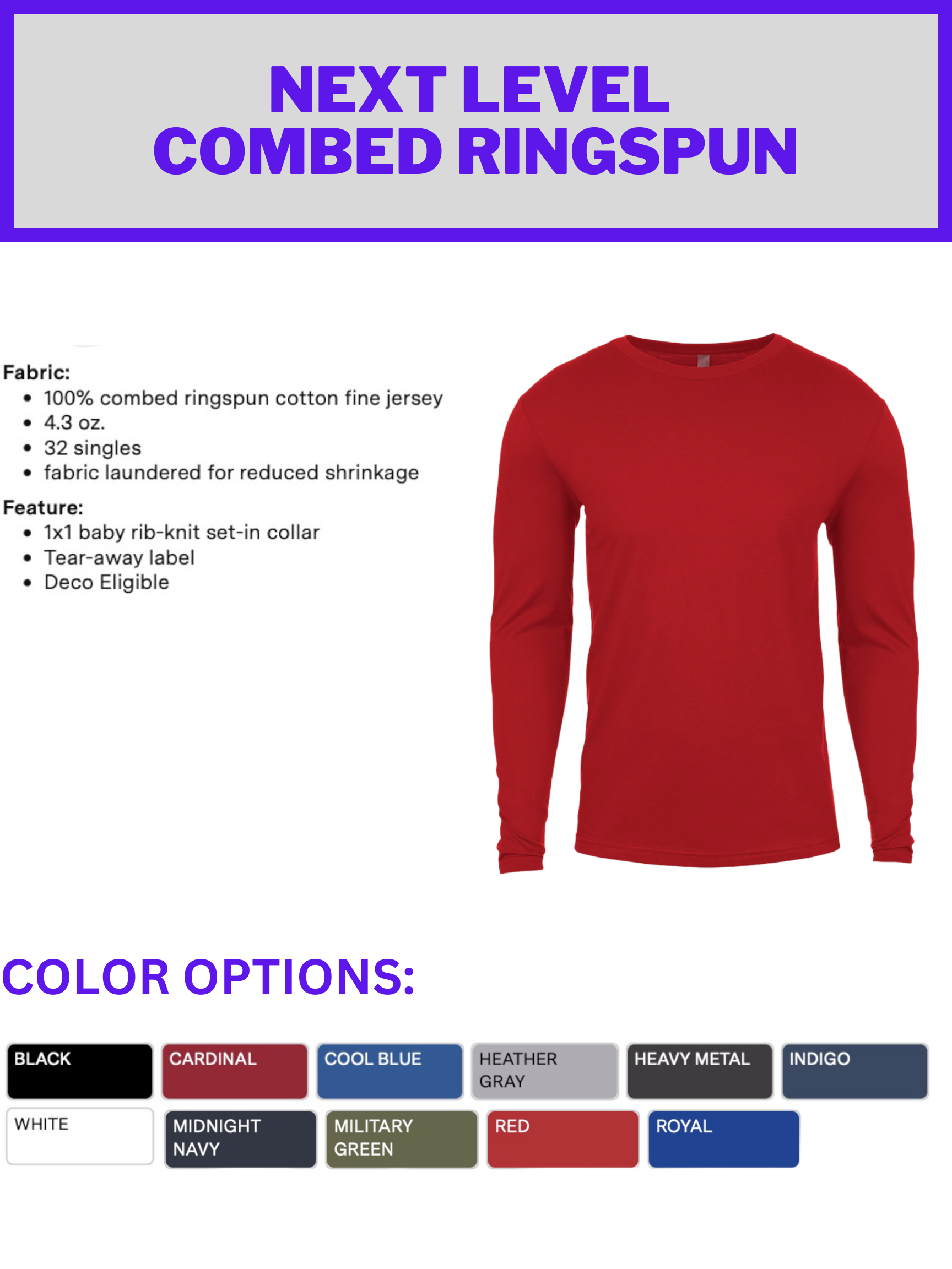 Long Sleeve Shirts & Jerseys (Screen Printed) - BRNDURNAME