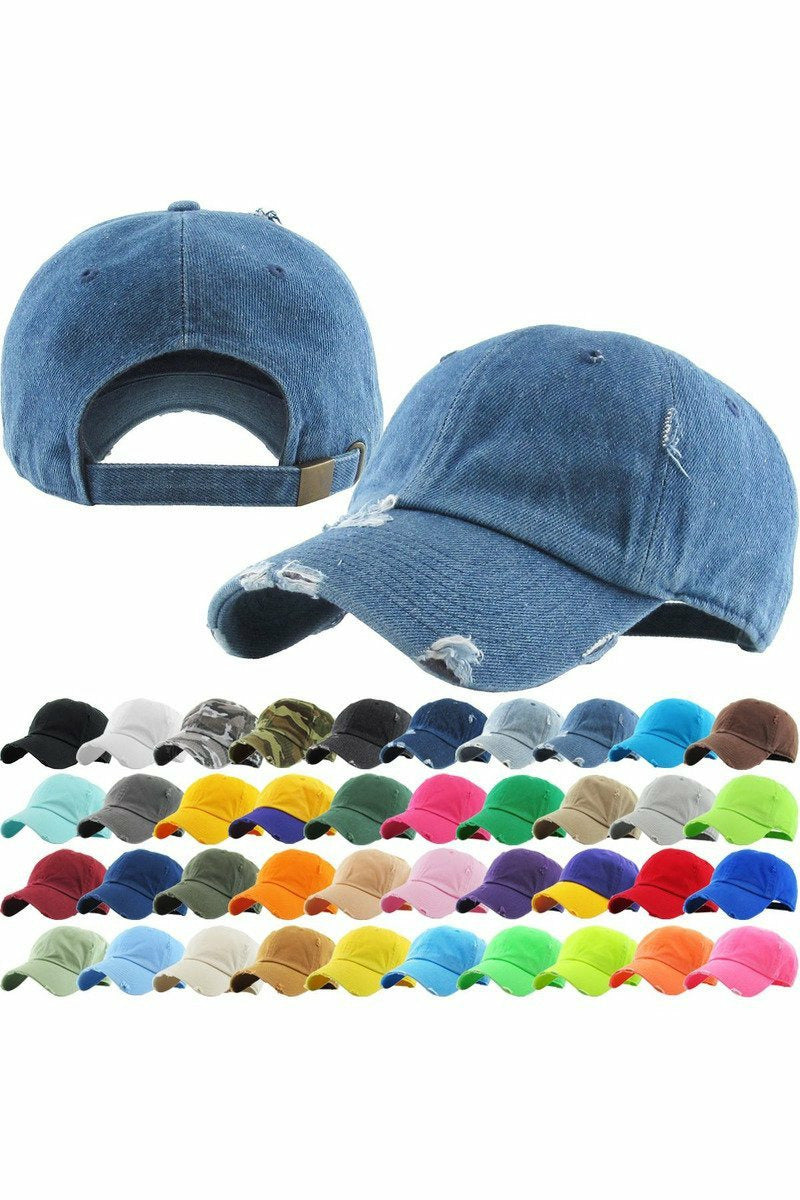 Custom distressed style hats 