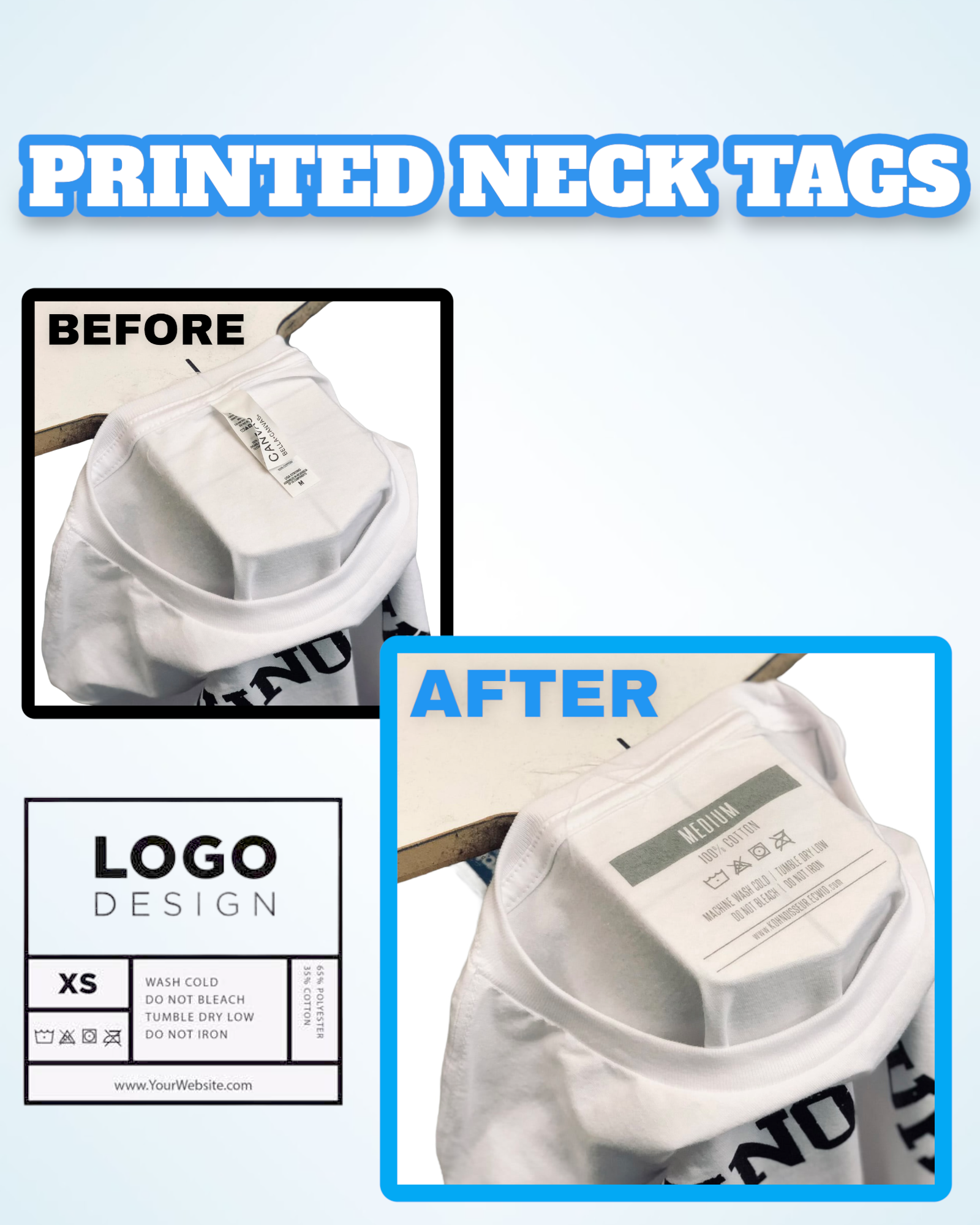 Add On* Printed Neck Tags - BRNDURNAME