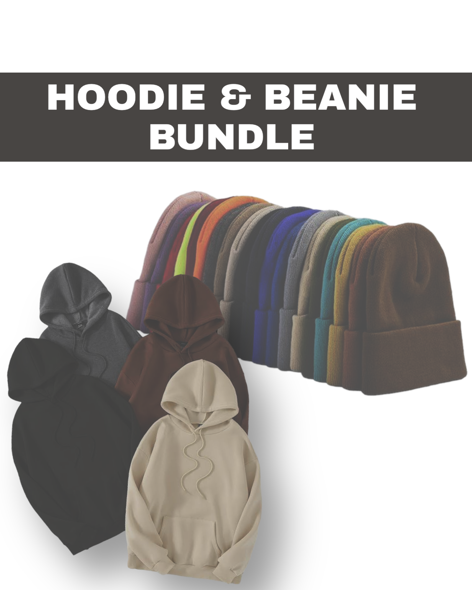 Hoodie & Beanie Combo (Embroidered) - BRNDURNAME