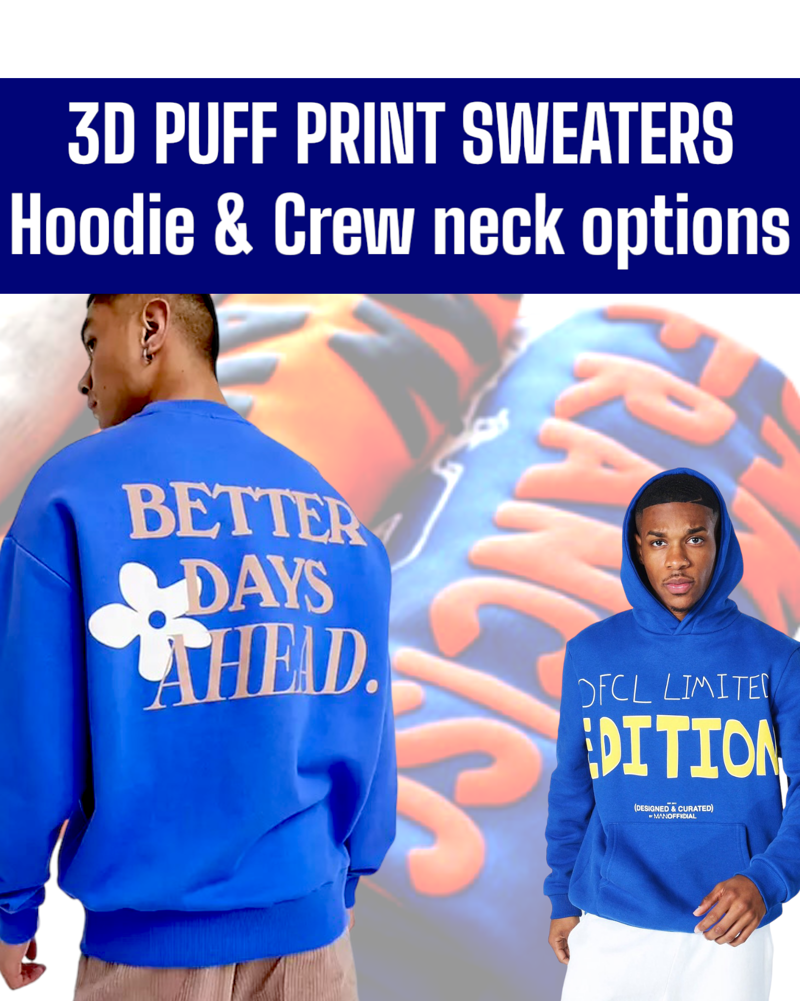 *Special* 3D Puff Printed Sweatshirts & Hoodies - BRNDURNAME